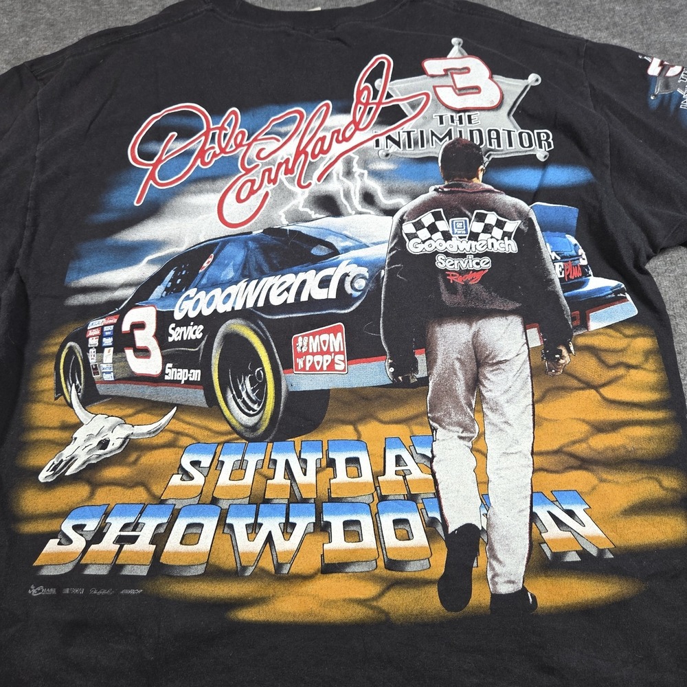 90's Chase Dale Earnhardt 700 Charging Horses T-Shirt Vintage AOP Size XL - Picture 2 of 11